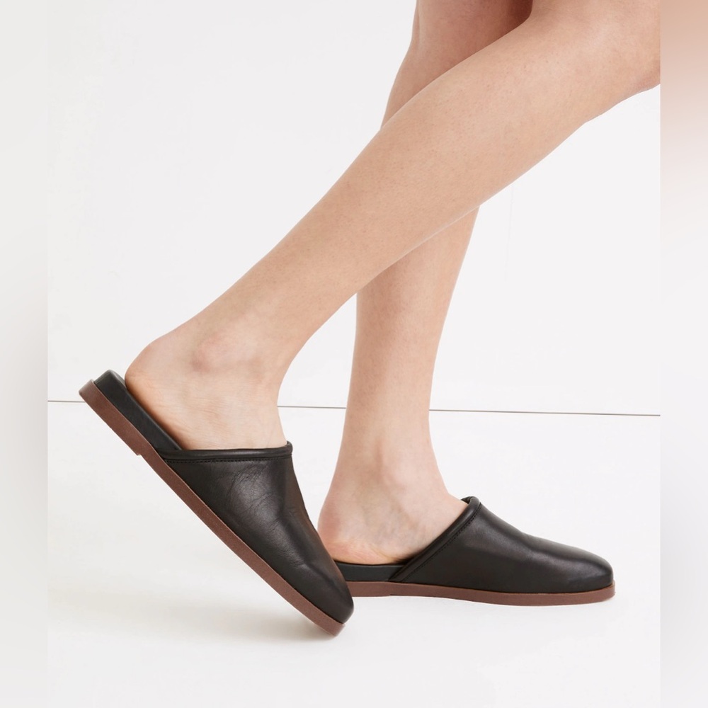 Madewell Black Leather Mules - Picture 2 of 6